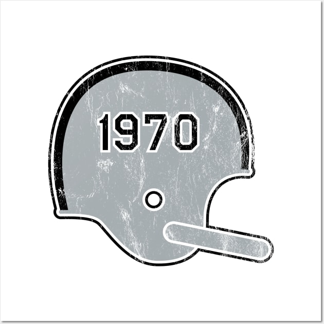 Las Vegas Raiders Year Founded Vintage Helmet Wall Art by Rad Love